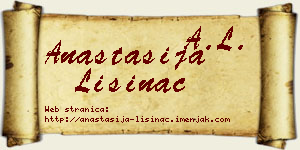 Anastasija Lisinac vizit kartica